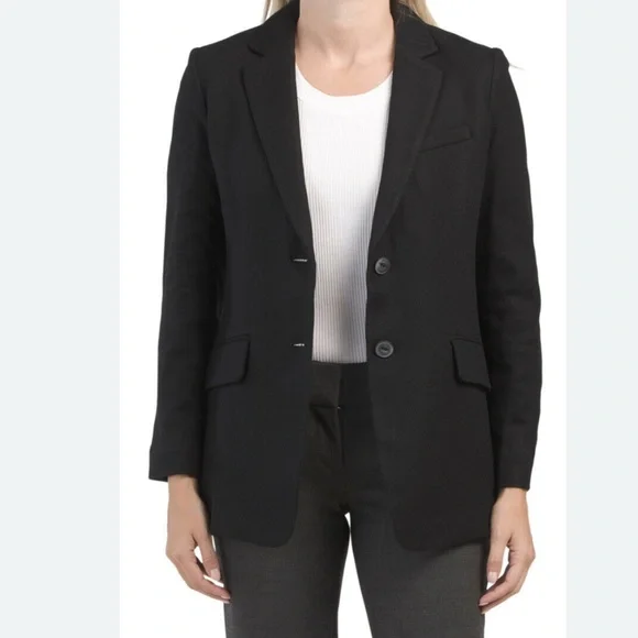 Rag & Bone Black Charles Wool Blazer Suit Jacket Womens 8 or 12 NEW - Picture 2 of 14